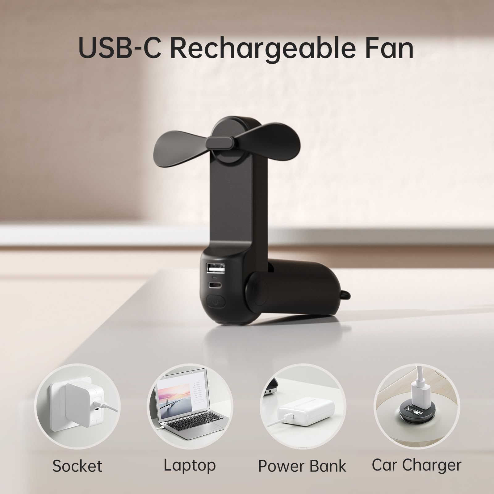 JISULIFE Handheld Mini Fan, 3 IN 1 USB Rechargeable Portable Fan [12-19 Working Hours] with Power Bank, Flashlight, Pocket Design for Travel/Summer/Concerts/Lash, Gifts for Women (Pink)