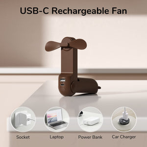 JISULIFE Handheld Mini Fan, 3 IN 1 USB Rechargeable Portable Fan [12-19 Working Hours] with Power Bank, Flashlight, Pocket Design for Travel/Summer/Concerts/Lash, Gifts for Women (Pink)