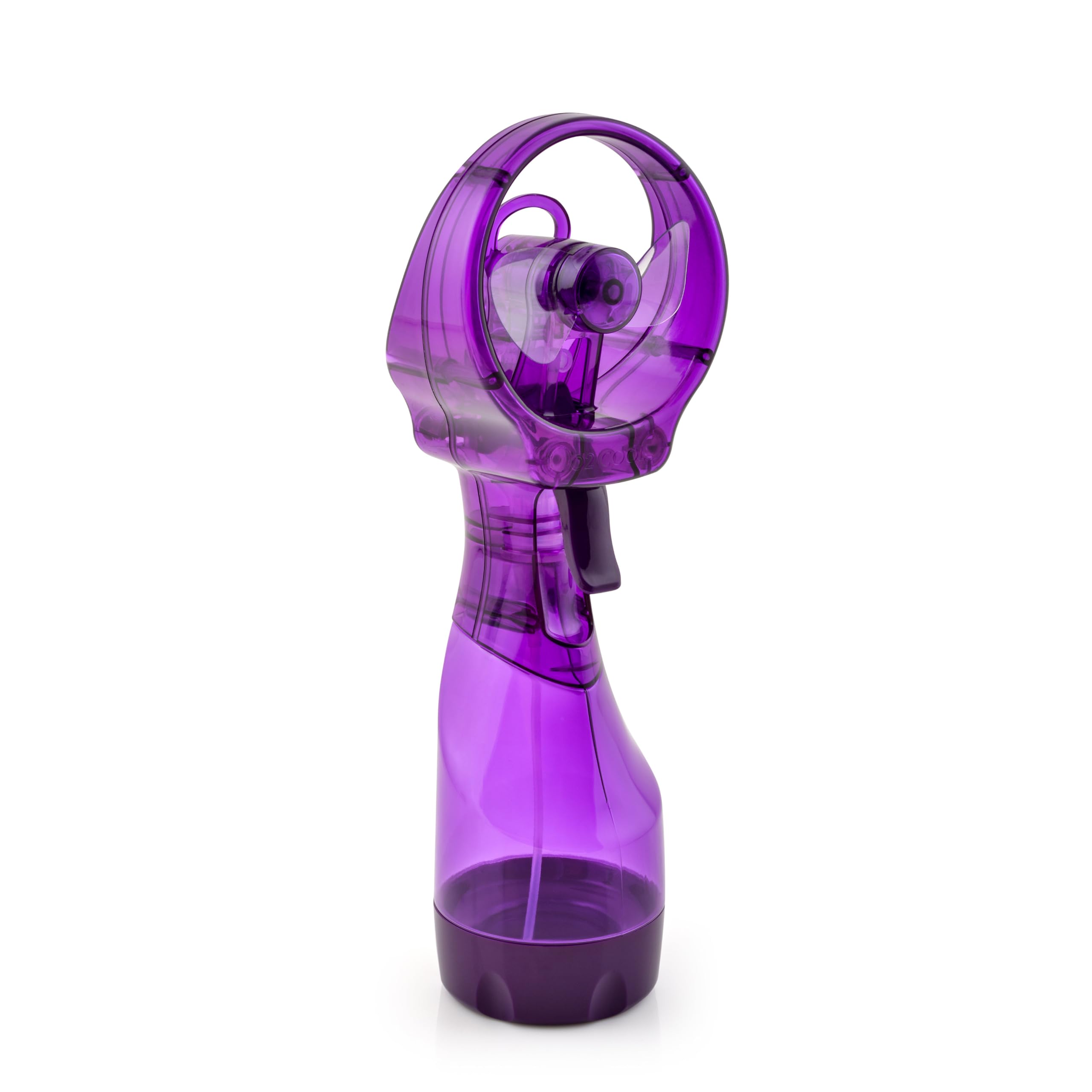 O2COOL Deluxe Handheld Battery Powered Water Misting Fan (Dark Blue) 2 Pack