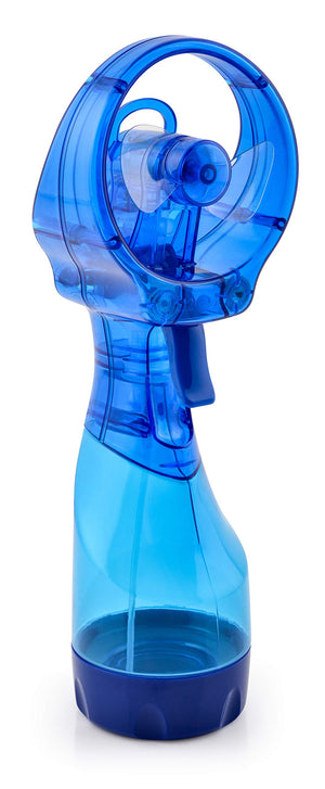 O2COOL Deluxe Handheld Battery Powered Water Misting Fan (Dark Blue) 2 Pack
