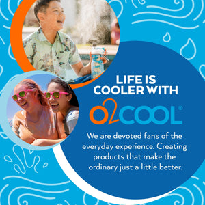 O2COOL Deluxe Handheld Battery Powered Water Misting Fan (Dark Blue) 2 Pack