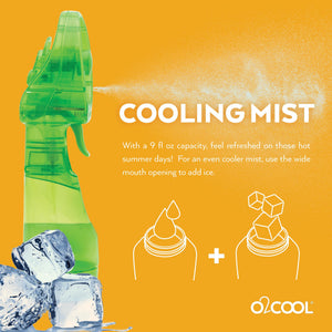 O2COOL Deluxe Handheld Battery Powered Water Misting Fan (Dark Blue) 2 Pack