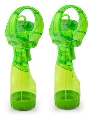 O2COOL Deluxe Handheld Battery Powered Water Misting Fan (Dark Blue) 2 Pack